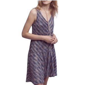 Anthropologie Maeve Westwater Chevron Knit Dress Size XS Boho Bohemian